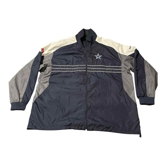 Reebok Other - Dallas Cowboys Jacket Mens 2XL Blue Gray NFL‎ Football Reebok Full Zip Throwback